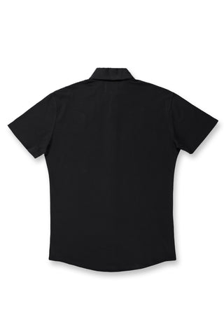 Button-up Muscle T-Shirt - Black