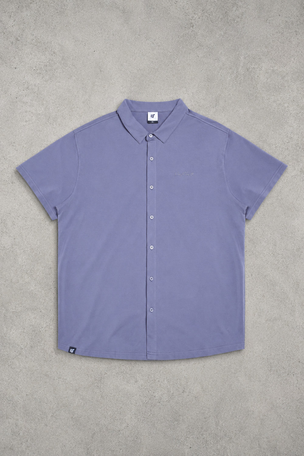 Muscle-Fit Stretch Short Sleeve Shirt - Muted Blue