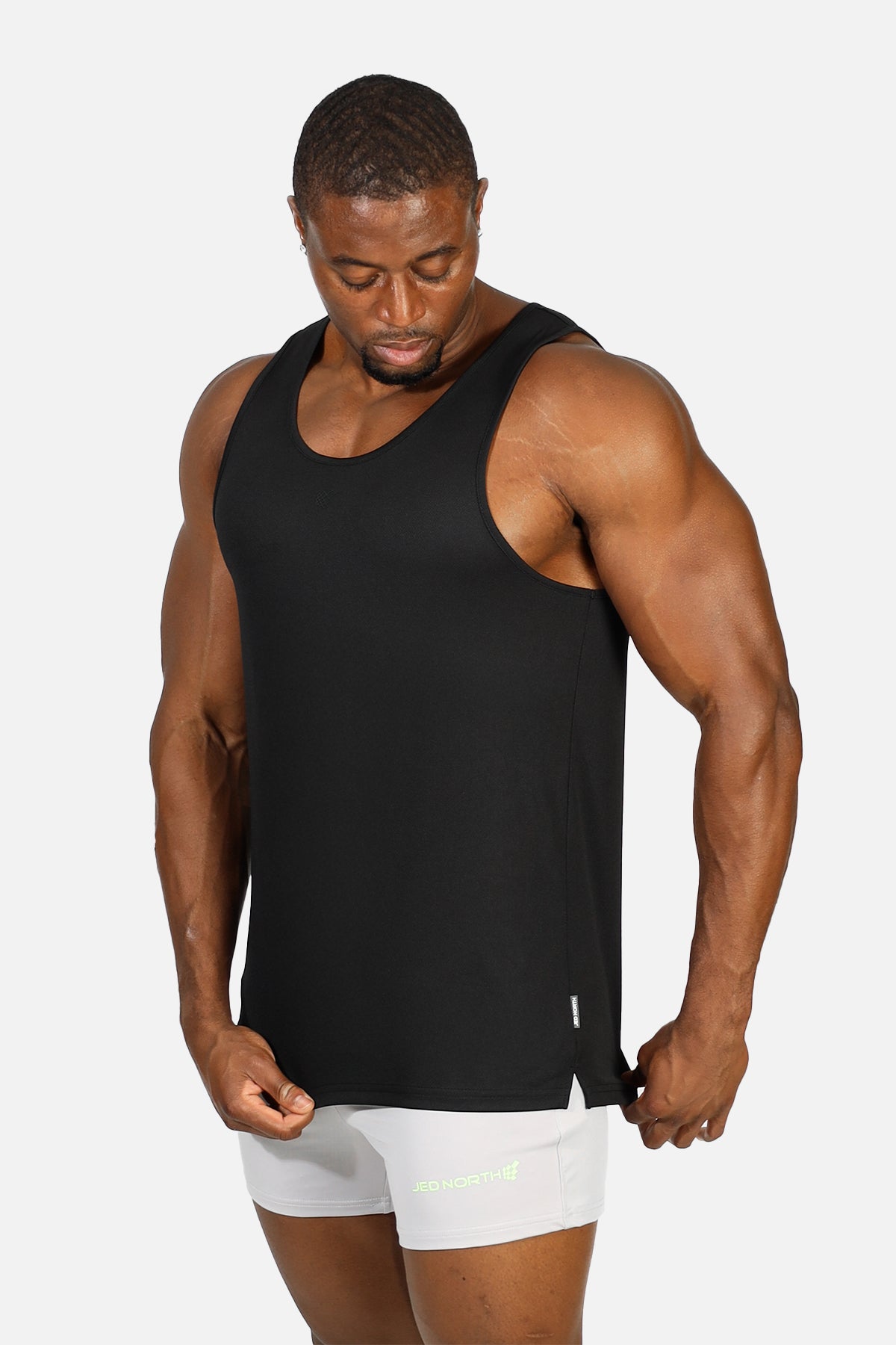 Alpha Microfiber Gym Tank Top - Obsidian Black