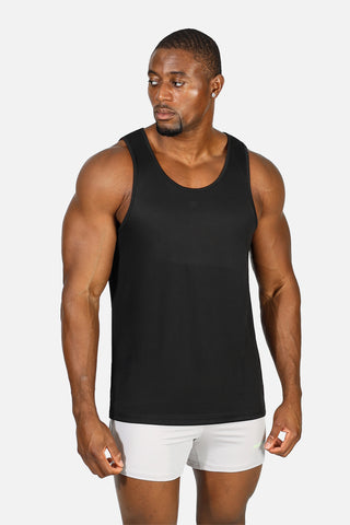 Alpha Microfiber Gym Tank Top - Obsidian Black