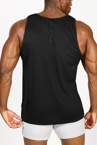 Alpha Microfiber Gym Tank Top - Obsidian Black