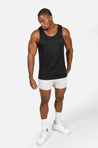 Alpha Microfiber Gym Tank Top - Obsidian Black