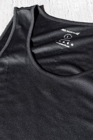 Alpha Microfiber Gym Tank Top - Obsidian Black