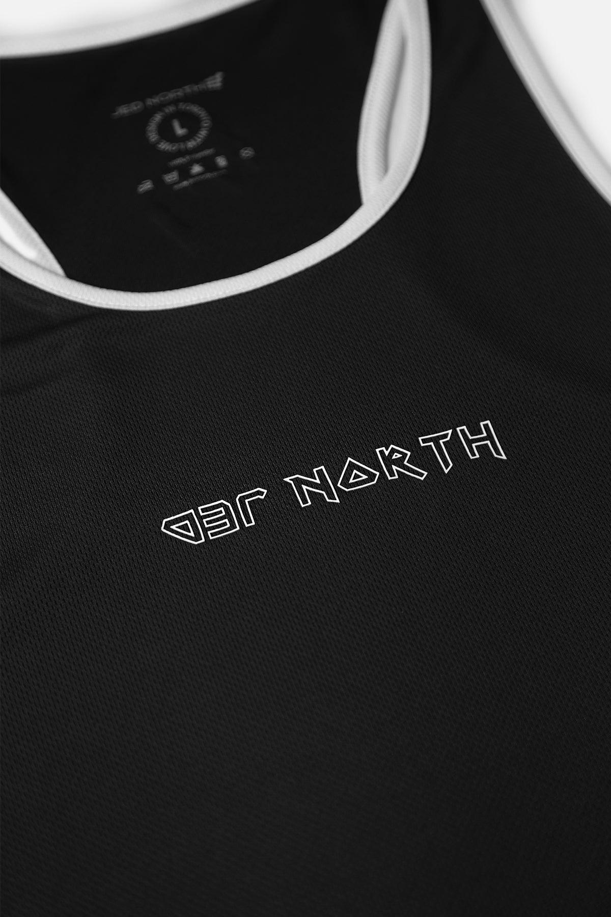 Fast-Dry Workout Stringer - Black & White - Jed North
