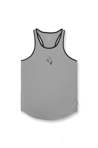 Fast-Dry Workout Stringer - Silver & Black - Jed North