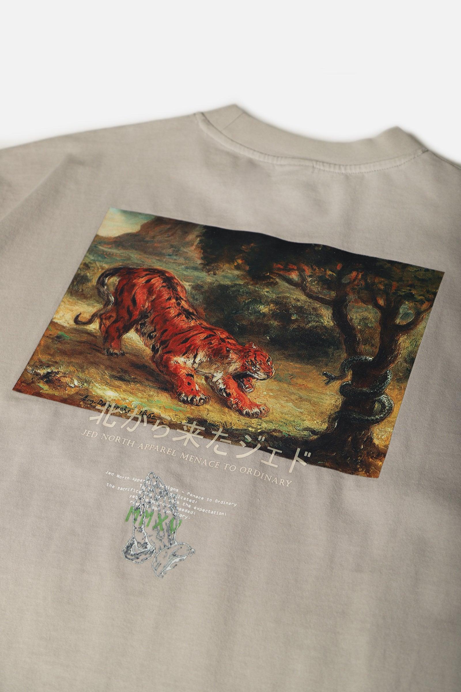 Vintage Oversized T-Shirt - Tiger Painting