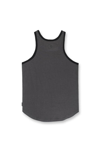 Athletic Ribbed Tank Top - Gray & Black - Jed North