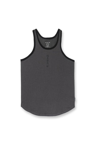 Athletic Ribbed Tank Top - Gray & Black - Jed North