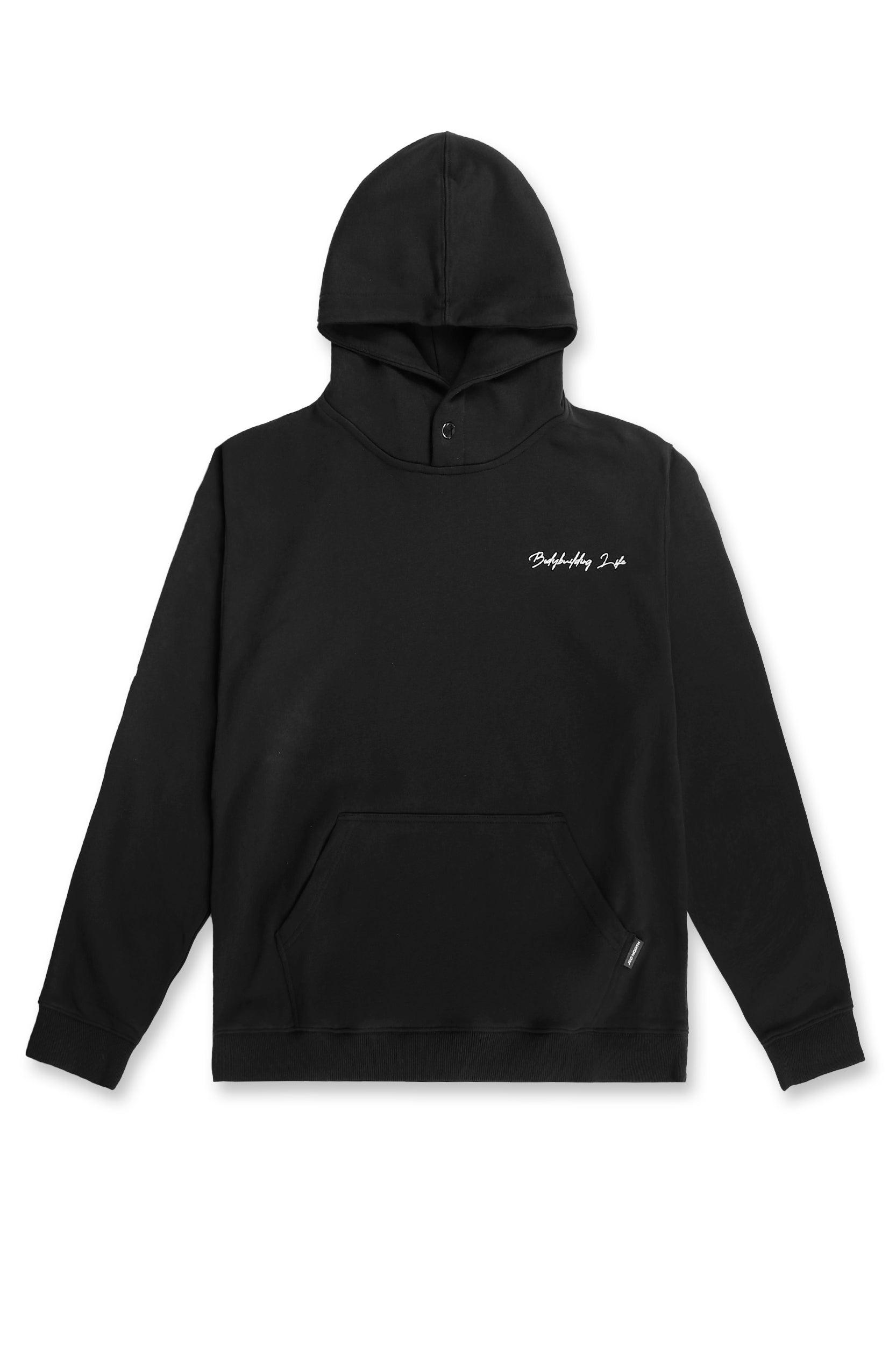All Or Nothing French Terry Pullover Hoodie - Black