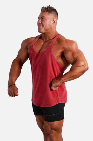 Classic Vintage Washed Racerback Stringer - Crimson