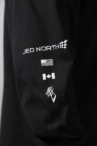 Retro Gym Long Sleeve T-Shirt - Black - Jed North