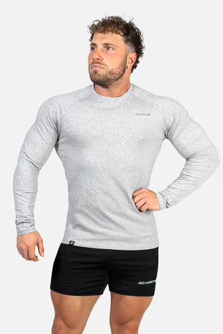 Titan Muscle-Fit Long Sleeve T-Shirt - Platinum