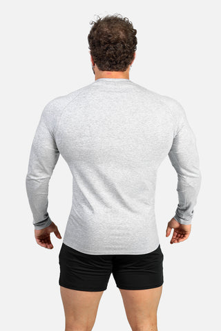 Titan Muscle-Fit Long Sleeve T-Shirt - Platinum