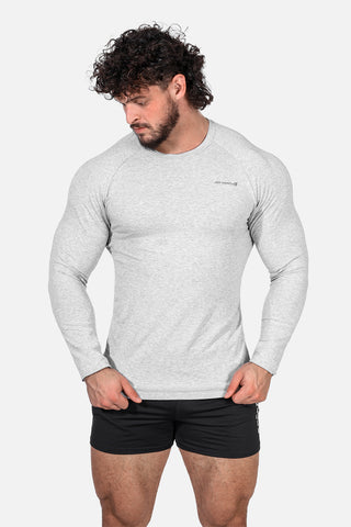 Titan Muscle-Fit Long Sleeve T-Shirt - Platinum