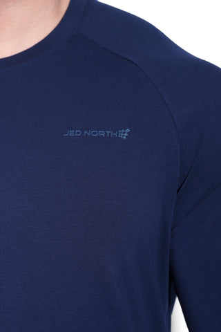 Titan Muscle-Fit Long Sleeve T-Shirt - Navy