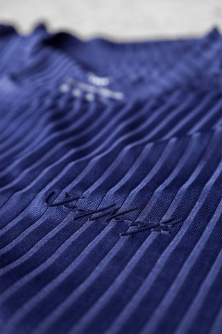 Ribbed Muscle-Fit T-Shirt - Indigo