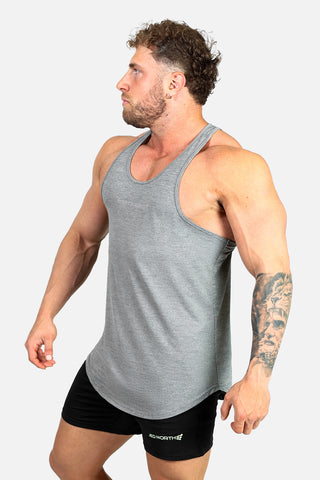 Performance Max Bodybuilding Stringer  - Heather Grey