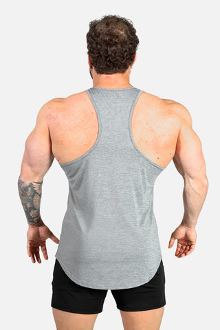 Performance Max Bodybuilding Stringer  - Heather Grey