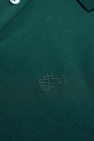Muscle Fit All-Day Polo T-Shirt - Evergreen