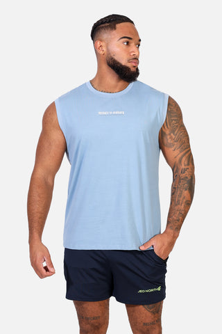 Sleeveless Muscle Tee - Light Blue