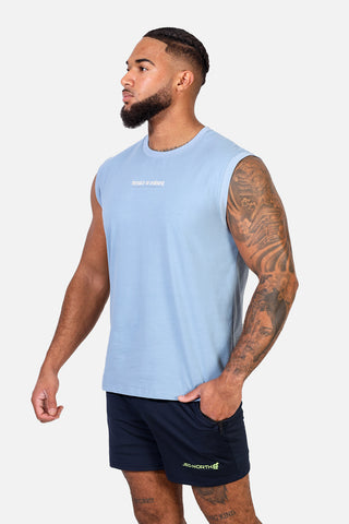 Sleeveless Muscle Tee - Light Blue