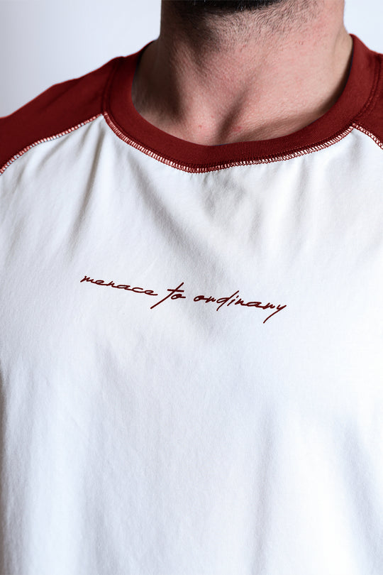 Raglan Sleeveless Tank Top - Brick Red