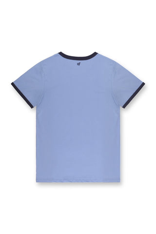 Casual Classic Ringer T-Shirt - Light Blue