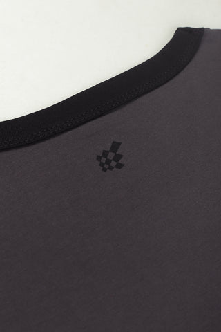 Casual Classic Ringer T-Shirt - Dark Gray