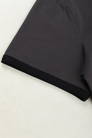 Casual Classic Ringer T-Shirt - Dark Gray