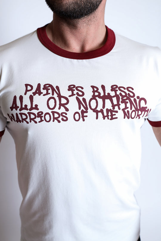 Muscle-Fit Ringer Tee - White w/ Red Trim