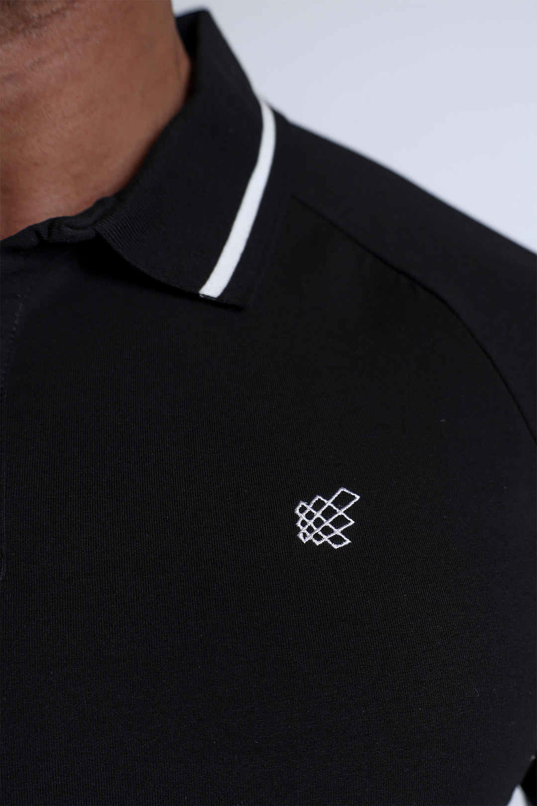 Banded Muscle-Fit Polo T-Shirt - Black