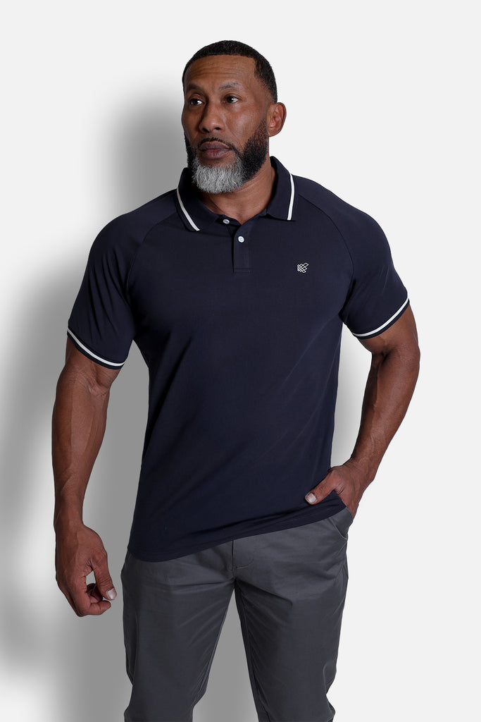 Banded Muscle-Fit Polo T-Shirt - Navy – Jed North