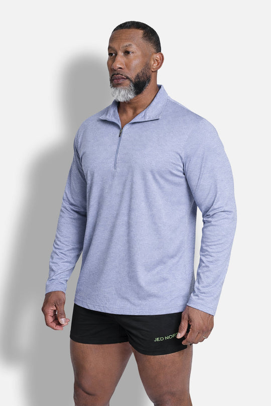 Quarter-Zip Training Long Sleeve - Heather Blue
