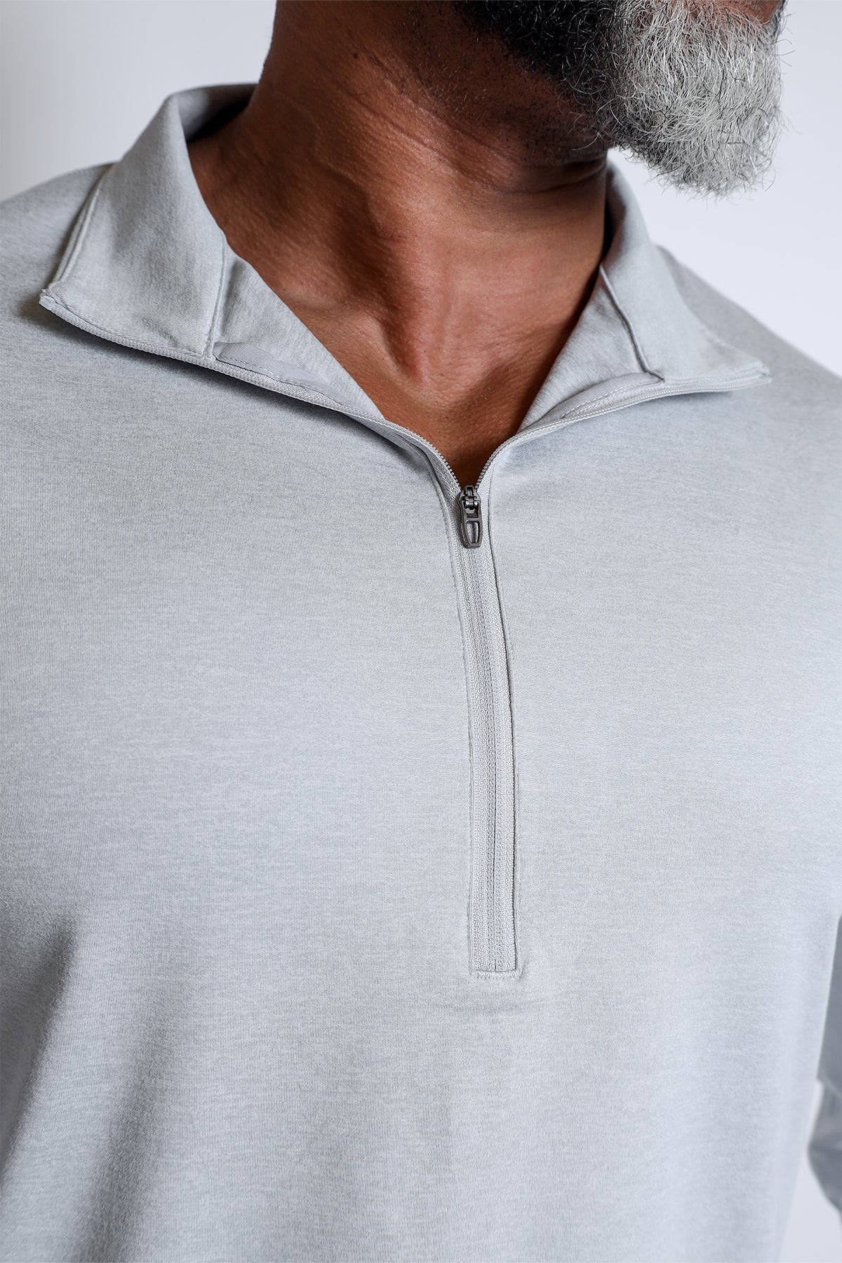 Quarter-Zip Training Long Sleeve - Heather Gray – Jed North