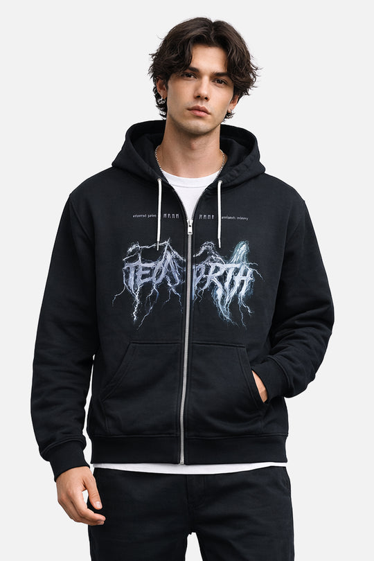 Limited Edition Zip-Up Hoodie - Lightning Black