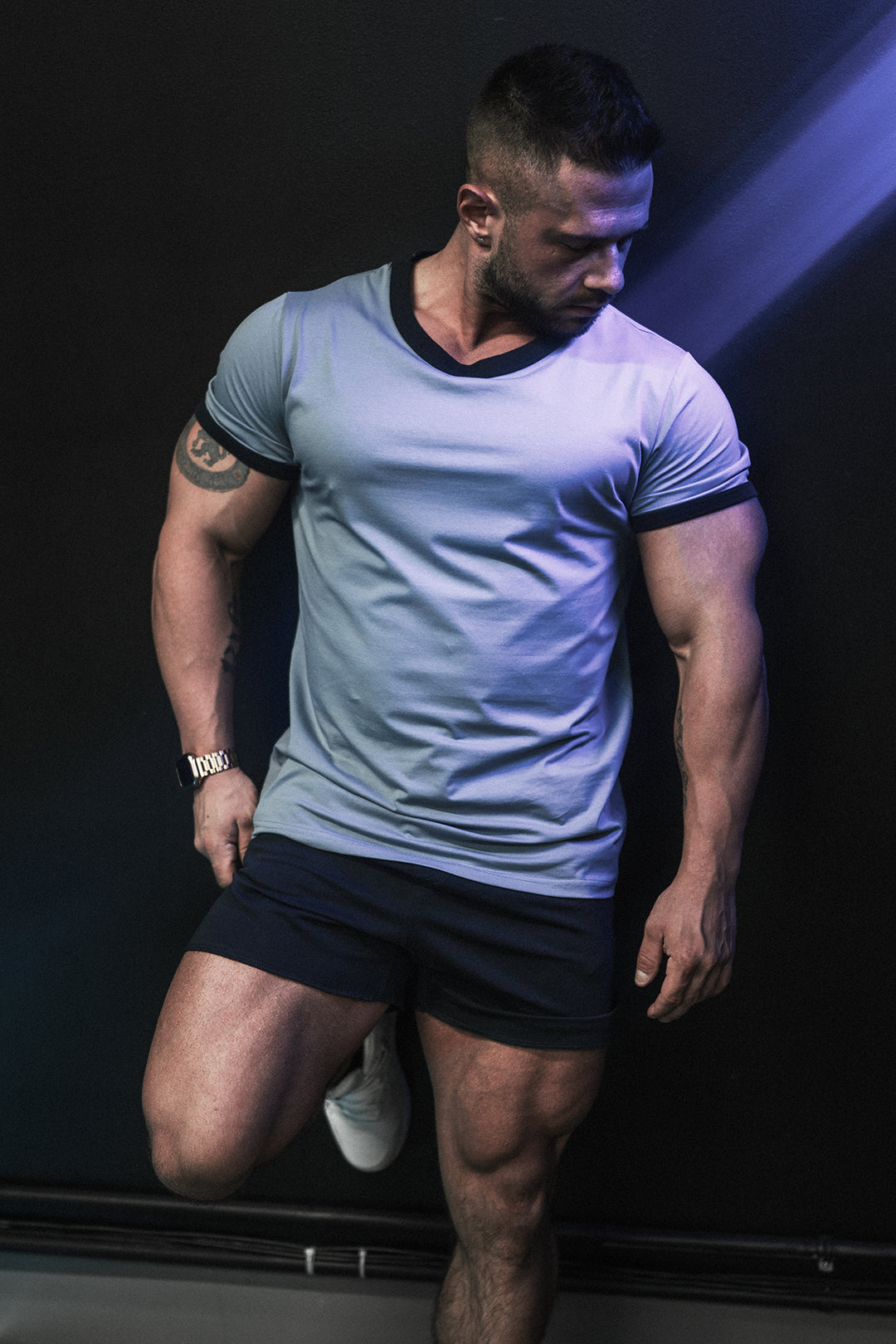 Muscle-Fit Ringer T-Shirt - Electric Blue