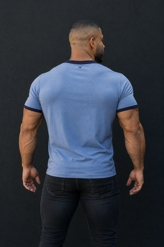 Muscle-Fit Ringer T-Shirt - Electric Blue