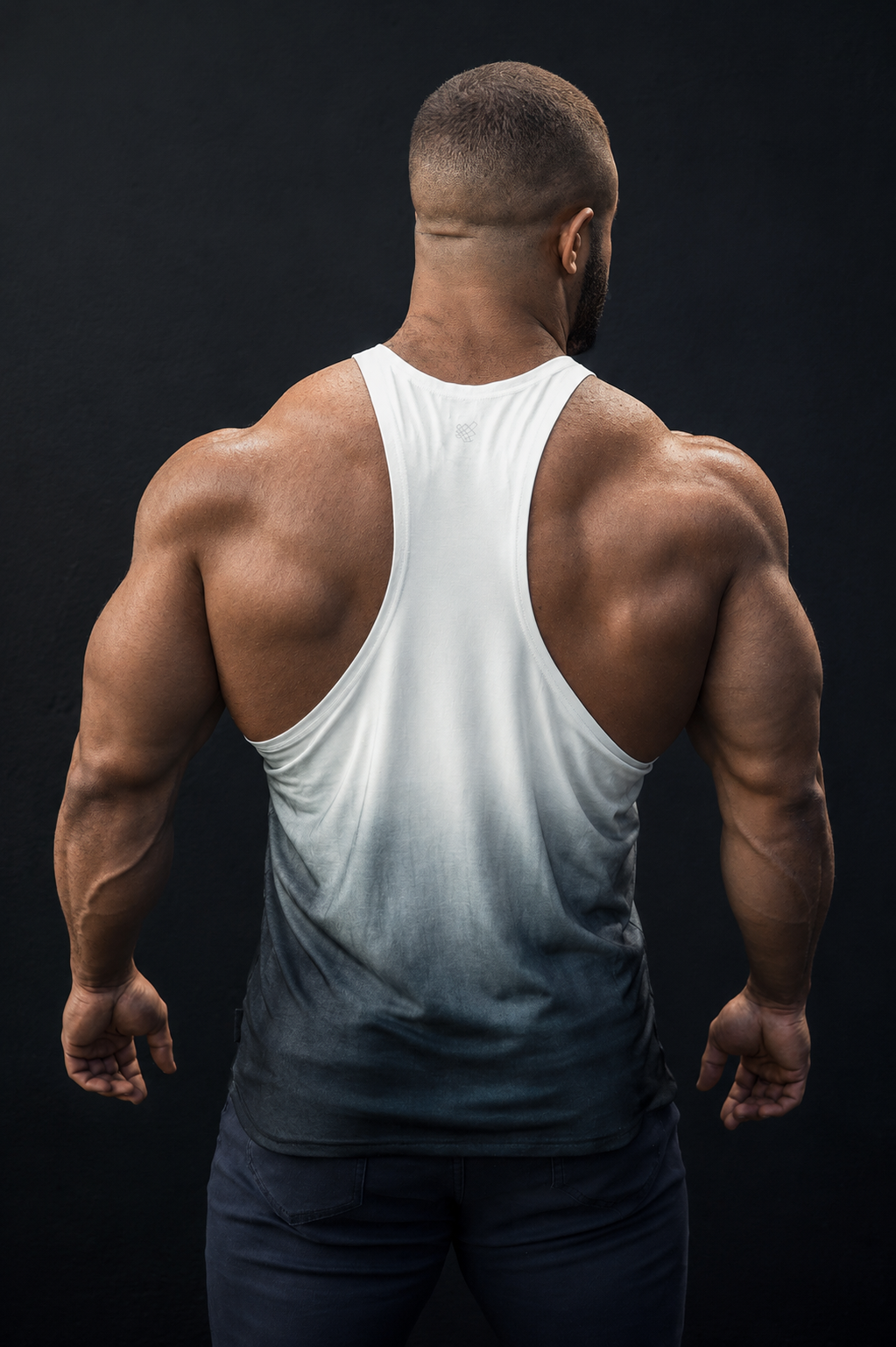 Open Side Racerback Men's Classic Bodybuilding Racerback Stringer - Black Ombre – Jed North