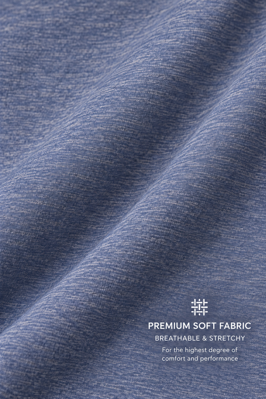 Quarter-Zip Training Long Sleeve - Heather Blue