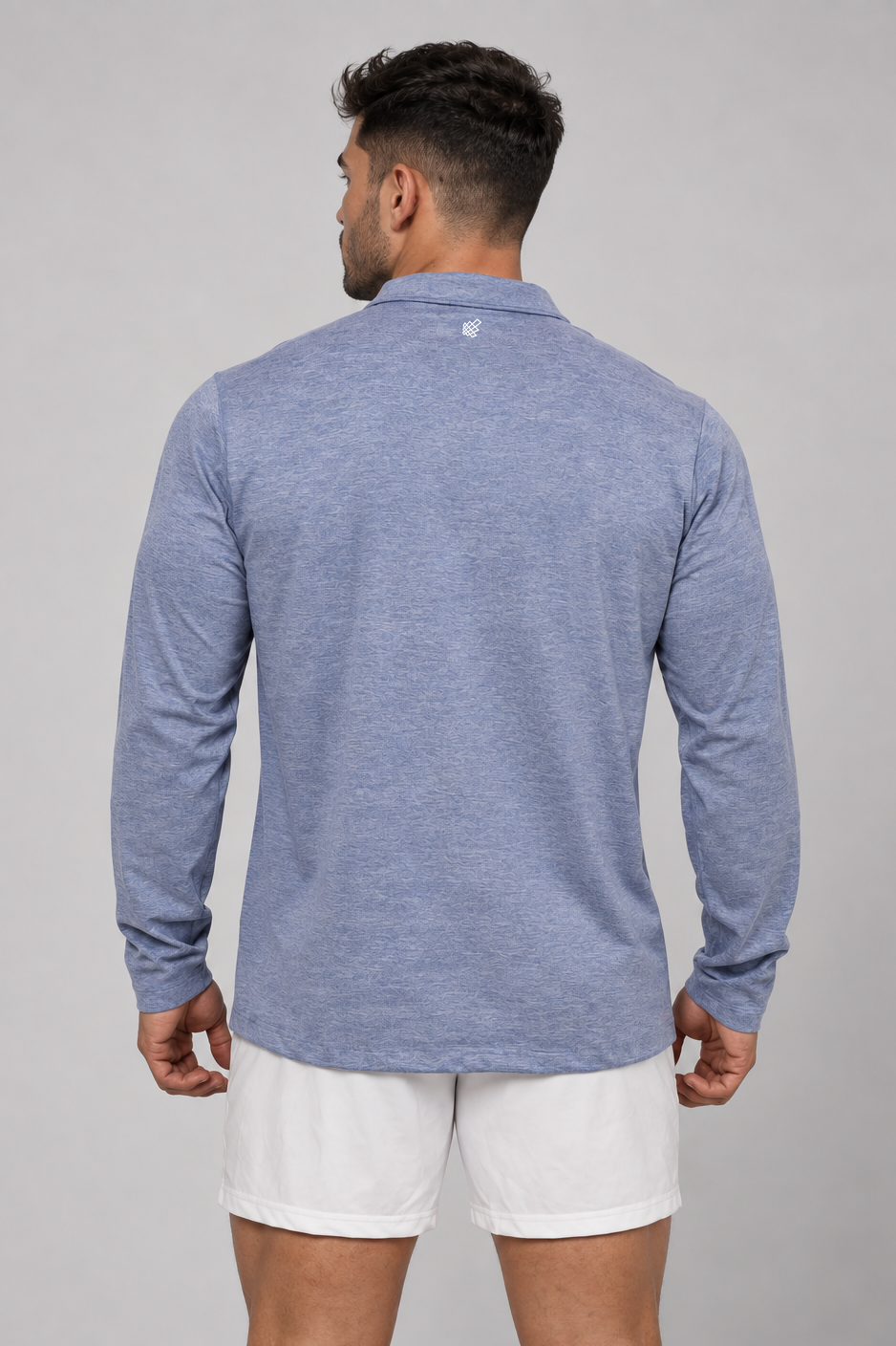 Quarter-Zip Training Long Sleeve - Heather Blue