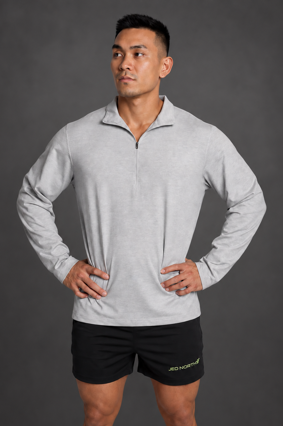 Quarter-Zip Training Long Sleeve - Heather Gray