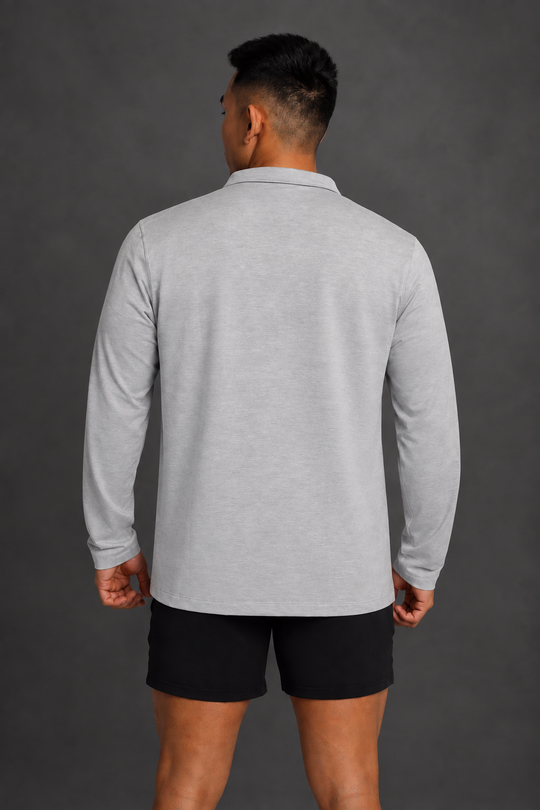 Quarter-Zip Training Long Sleeve - Heather Gray