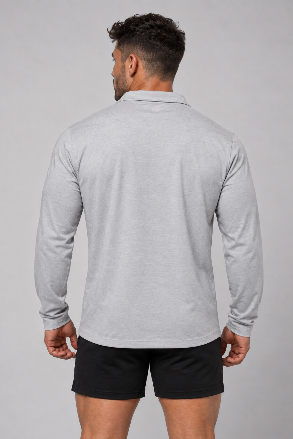 Quarter-Zip Training Long Sleeve - Heather Gray