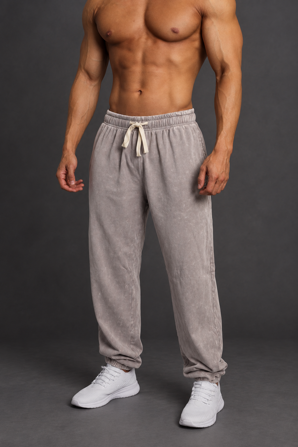 Relaxed Balloon Joggers - Washed Gray