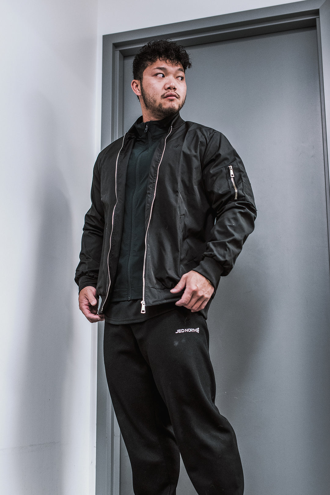 Northbound Water Resistant Bomber Jacket - Black