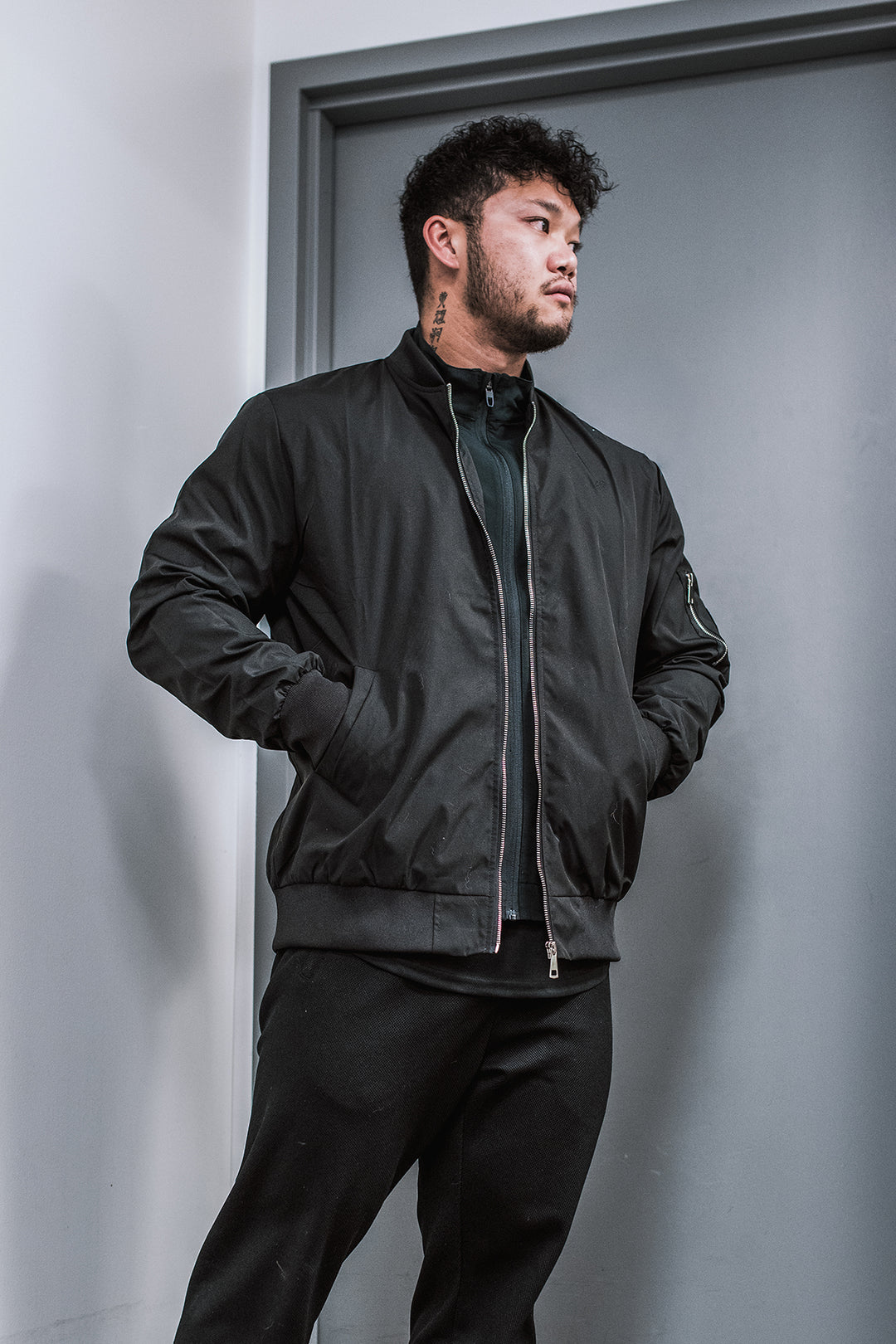 Northbound Water Resistant Bomber Jacket - Black