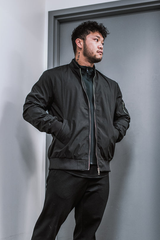 Northbound Water Resistant Bomber Jacket - Black