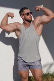 Classic Bodybuilding Racerback Stringer - Light Gray