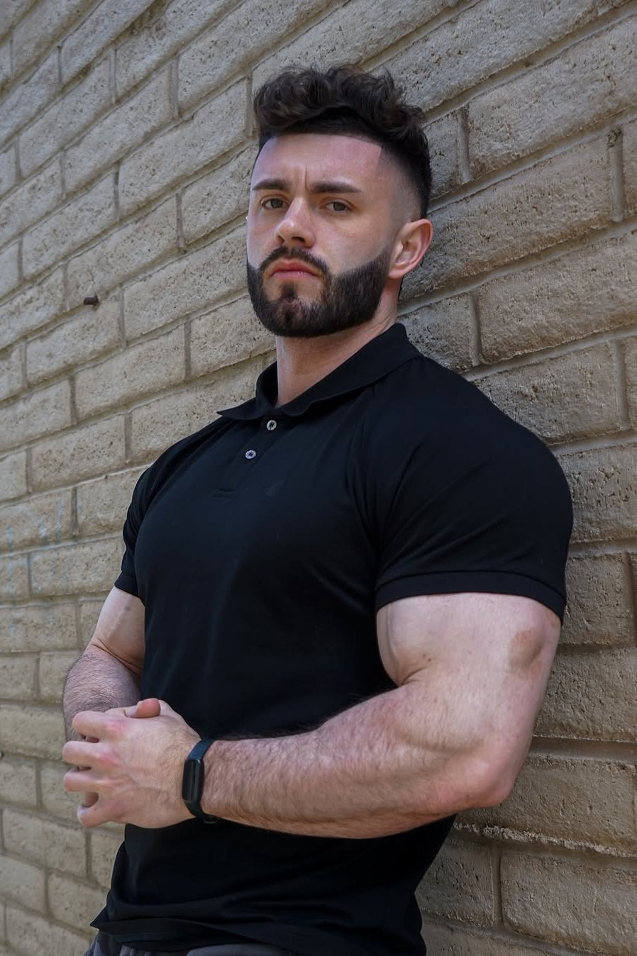 Muscle Fit All-Day Polo T-Shirt - Onyx Black Muscle Fit All-Day Polo T-Shirt - Onyx Black