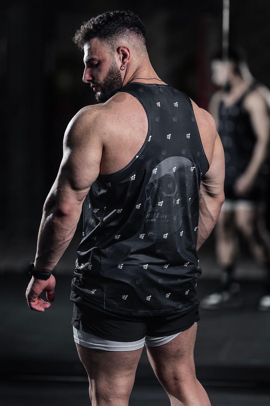 Graphic Muscle Tank Top - Skull Logo - Jed North